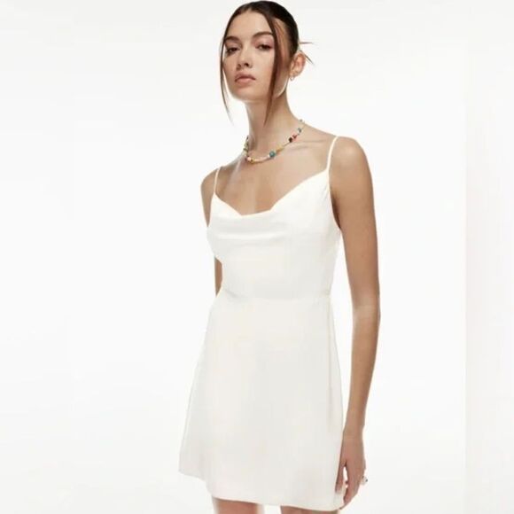 Aritzia Dresses & Skirts - Artizia Sundeh sunday best Spencer birch bouleau mini cowl dress XS
